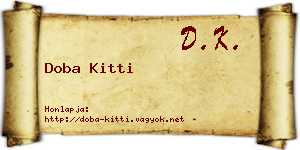 Doba Kitti névjegykártya